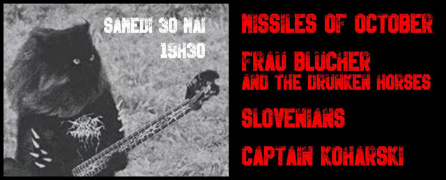 Captain Koharski+Slovenians+Frau Blücher+Missiles of October le 30 mai 2015 à Bruxelles (BE)