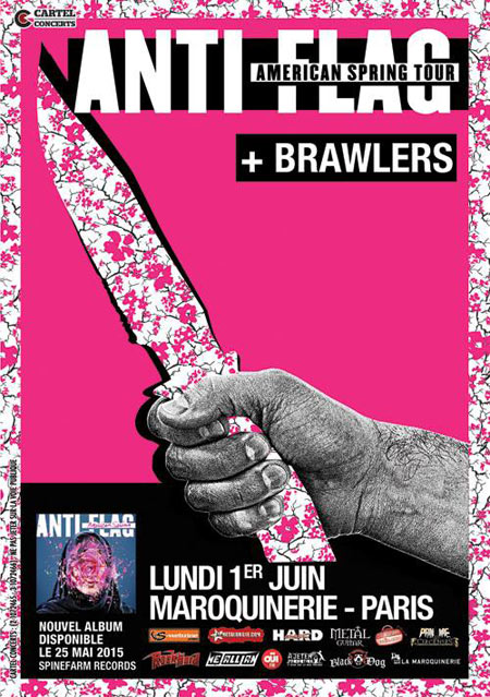 Anti-Flag + Brawlers à la Maroquinerie le 01 juin 2015 à Paris (75)