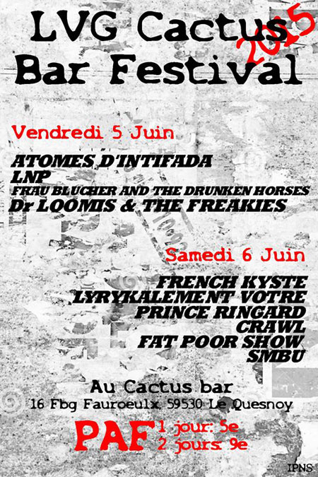 LVG Cactus Bar Festival le 05 juin 2015 à Le Quesnoy (59)