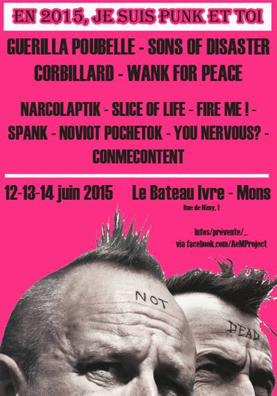 En 2015, je suis Punk et toi ? au Bateau Ivre le 12 juin 2015 à Mons (BE)