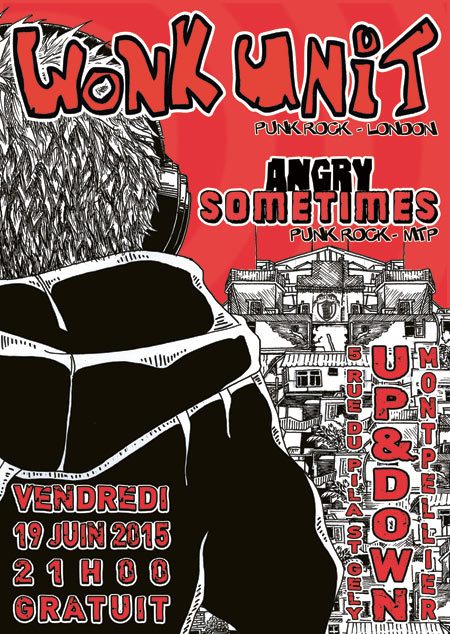 Wonk Unit + Angry Sometimes @ Up & Down le 19 juin 2015 à Montpellier (34)