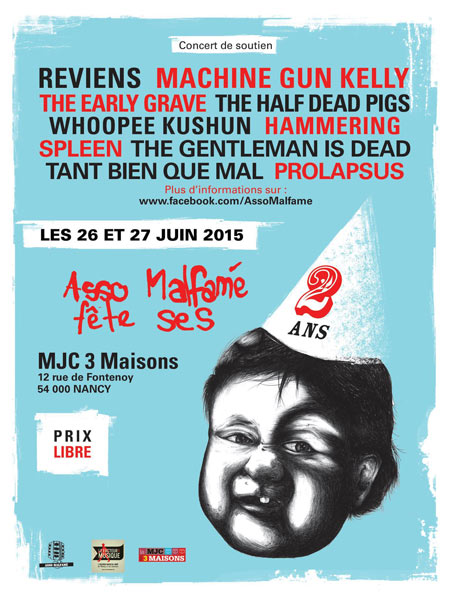 Fête des 2 ans de l'Asso Malfamé le 27 juin 2015 à Nancy (54)