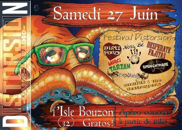 Festival Distorsion le 27 juin 2015 à L'Isle-Bouzon (32)