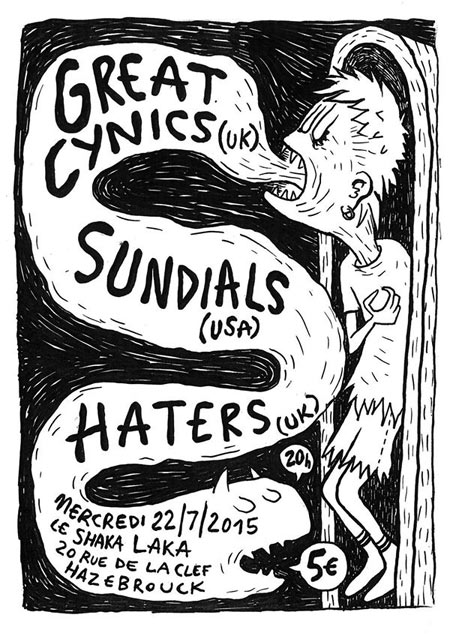 Great Cynics + Sundials + Haters au Shaka Laka le 22 juillet 2015 à Hazebrouck (59)
