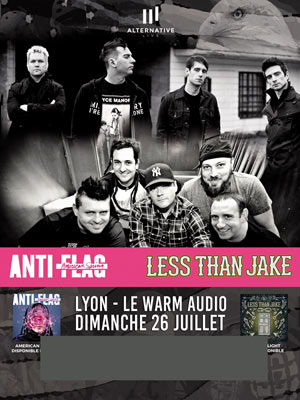 Anti-Flag + Less Than Jake à Warmaudio le 26 juillet 2015 à Décines-Charpieu (69)
