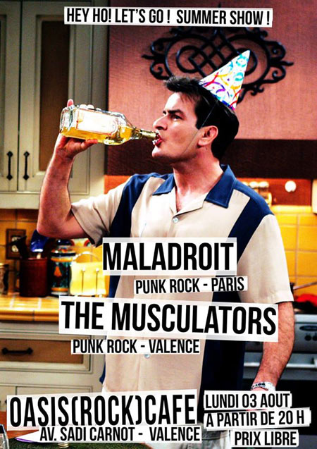 Maladroit + The Musculators à l'Oasis Rock Café le 03 août 2015 à Valence (26)