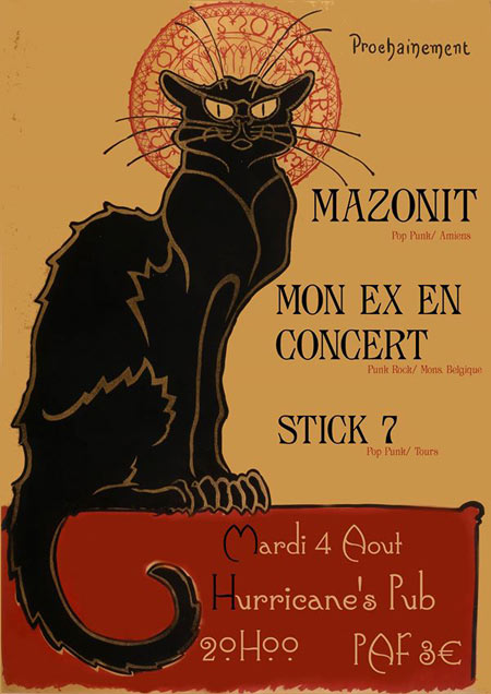 Mazonit + Mon Ex En Concert + Stick 7 à l'Hurricane's Pub le 04 août 2015 à Tours (37)