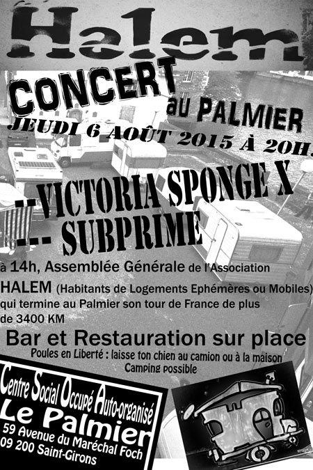 HALEM - au CSOA Le Palmier (Débats & Concerts) le 06 août 2015 à Saint-Girons (09)