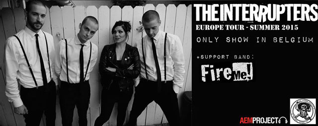 The Interrupters + Fire Me! + Adverse96 au Live Club le 12 août 2015 à Liège (BE)