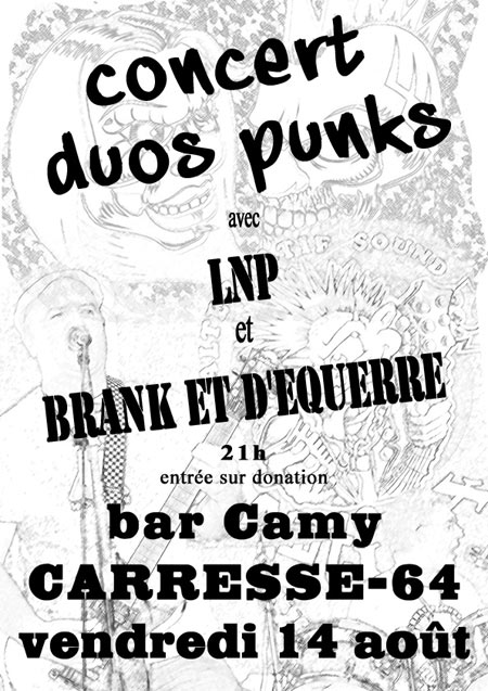 LNP + Brank et d'Équerre au bar Camy le 14 août 2015 à Carresse-Cassaber (64)