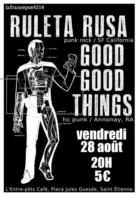 Ruleta Rusa + Good Good Things à l'Entre-Pots Café le 28 août 2015 à Saint-Etienne (42)