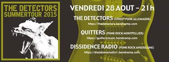 The Detectors + Quitters + Dissidence Radio à la K'va Bière le 28 août 2015 à Ruffec (16)