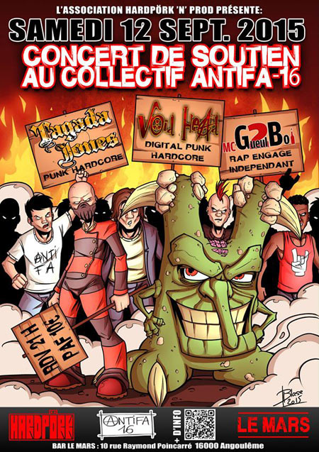 Concert de soutien au Collectif Antifa-16 au Mars le 12 septembre 2015 à Angoulême (16)