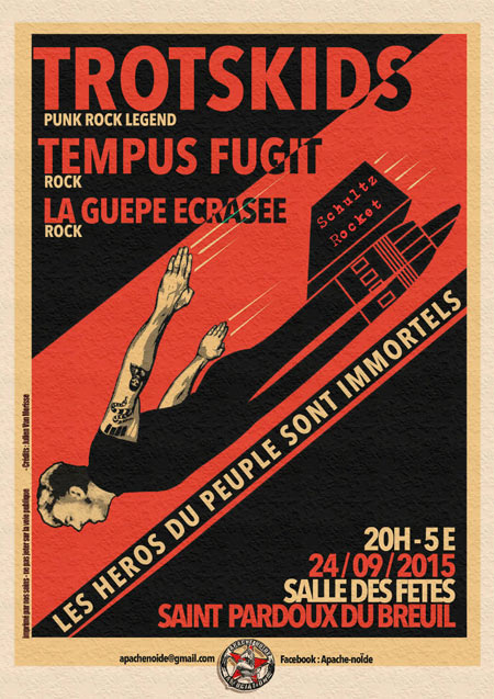 Trotskids + La Guêpe Écrasée + Tempus Fugit le 24 septembre 2015 à Saint-Pardoux-du-Breuil (47)