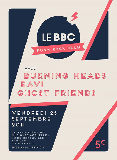 Burning Heads + RAVI + Ghost Friends au BBC le 25 septembre 2015 à Hérouville-Saint-Clair (14)