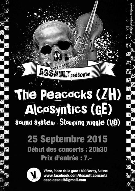 The Peacocks + Alcosynthic au Café V le 25 septembre 2015 à Vevey (CH)