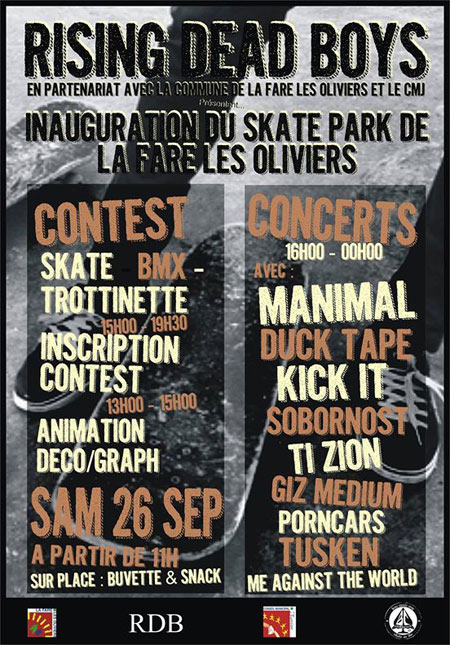 Inauguration du skatepark : contest + concerts le 26 septembre 2015 à La Fare-les-Oliviers (13)