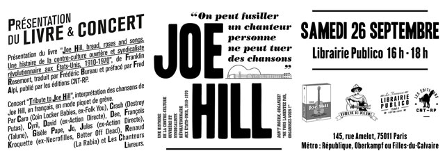 Tribute to Joe Hill le 26 septembre 2015 à Paris (75)