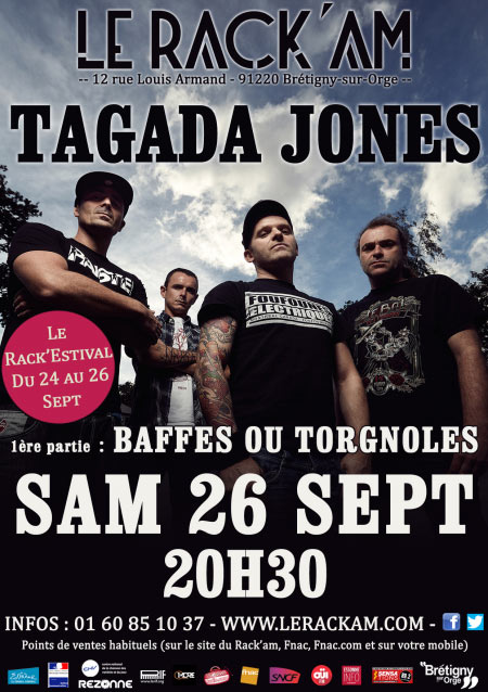 @ Rack'Am : Tagada Jones + Baffes ou Torgnoles le 26 septembre 2015 à Brétigny-sur-Orge (91)