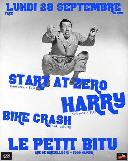 Start At Zero + Harry + Bike Crash au Petit Bitu le 28 septembre 2015 à Namur (BE)