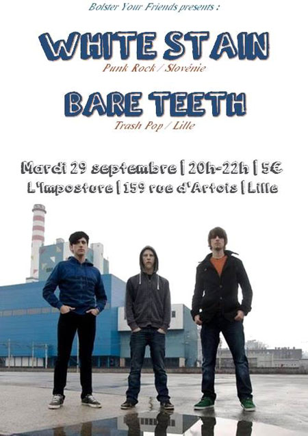 White Stain + Bare Teeth à l'Imposture le 29 septembre 2015 à Lille (59)