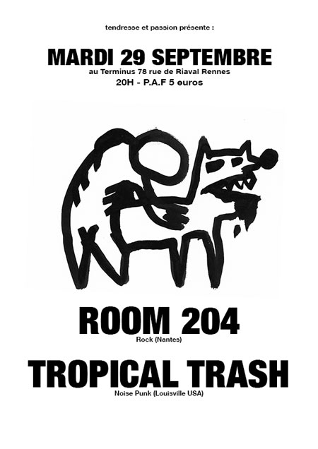 Tropical Trash + Room 204 au Terminus le 29 septembre 2015 à Rennes (35)