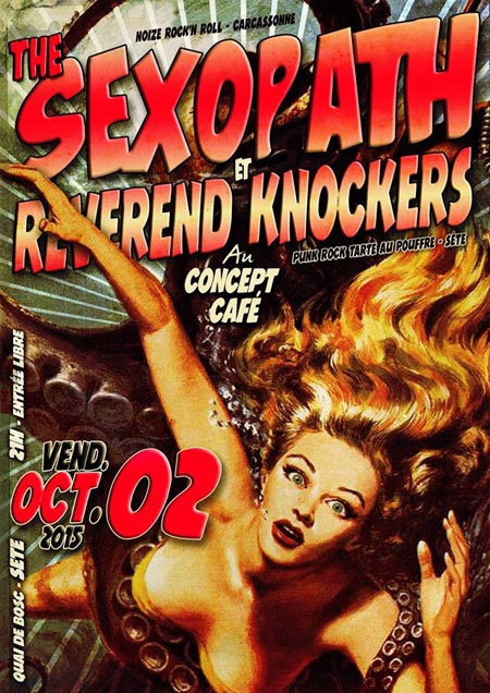 The Sexopath + Reverend Knockers au Concept Café le 02 octobre 2015 à Sète (34)