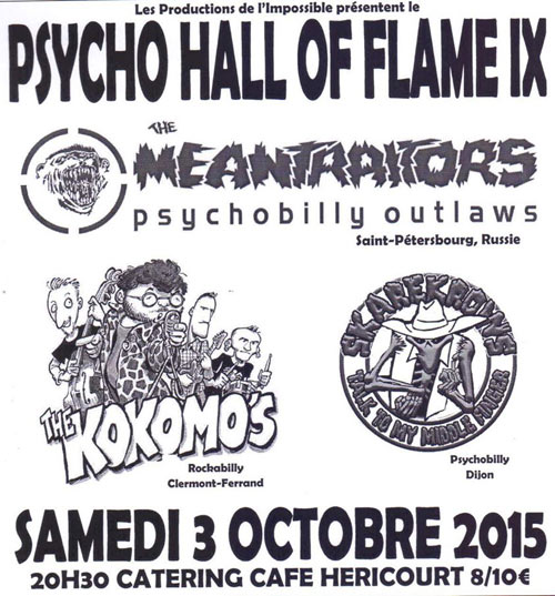 The Meantraitors + The Kokomo's + Skarekrows au Catering Café le 03 octobre 2015 à Héricourt (70)