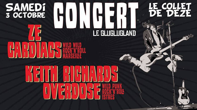 Ze Cardiacs + Keith Richards Overdose le 03 octobre 2015 à Le Collet-de-Dèze (48)