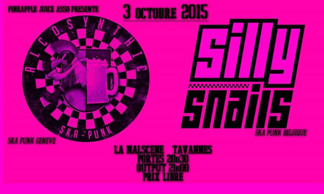 Alcosynthic + Silly Snails à la Malscène le 03 octobre 2015 à Tavannes (CH)