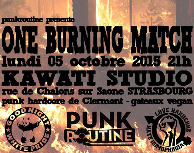 One Burning Match + NOFNOG aux Kawati Studios le 05 octobre 2015 à Strasbourg (67)
