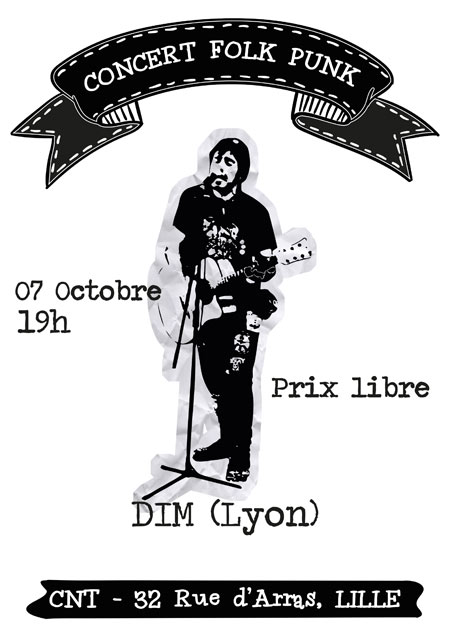 Dim (folk punk, Lyon) @ CNT LILLE le 07 octobre 2015 à Lille (59)