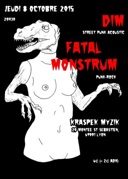 Fatal Monstrum au Kraspek Myzik le 08 octobre 2015 à Lyon (69)