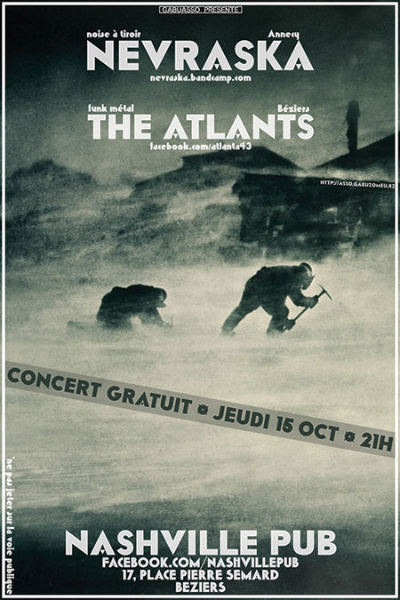 NEVRASKA + THE ATLANTS le 15 octobre 2015 à Béziers (34)