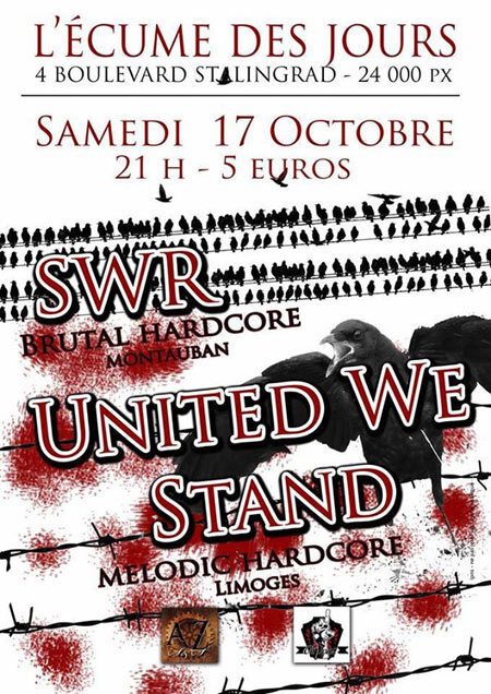 SWR + United We Stand à l'Écume des Jours le 17 octobre 2015 à Périgueux (24)