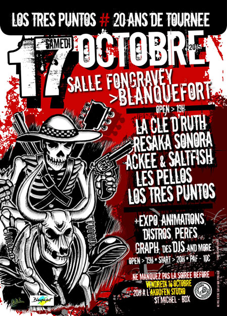 Los Tres Puntos - 20 ans de tournée à la Salle Fongravey le 17 octobre 2015 à Blanquefort (33)