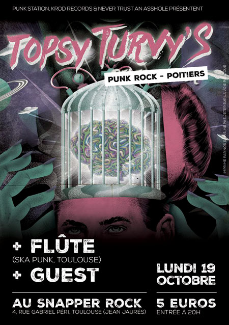 Punk Rock show avec Topsy Turvy's le 19 octobre 2015 à Toulouse (31)