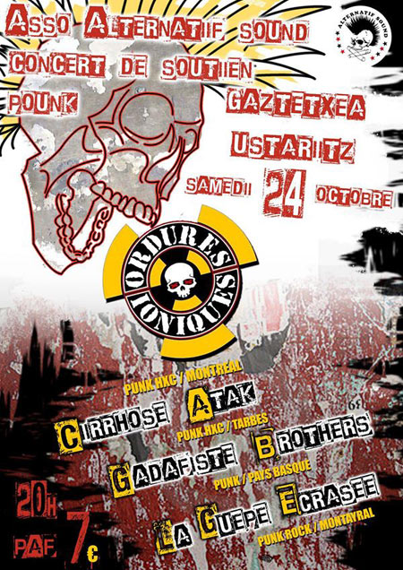 Concert Punk au gaztetxe le 24 octobre 2015 à Ustaritz (64)