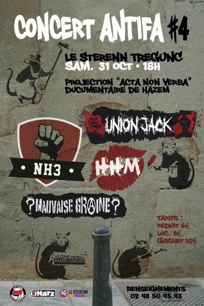 Concert Antifa #4 à la MJC Le Sterenn le 31 octobre 2015 à Trégunc (29)