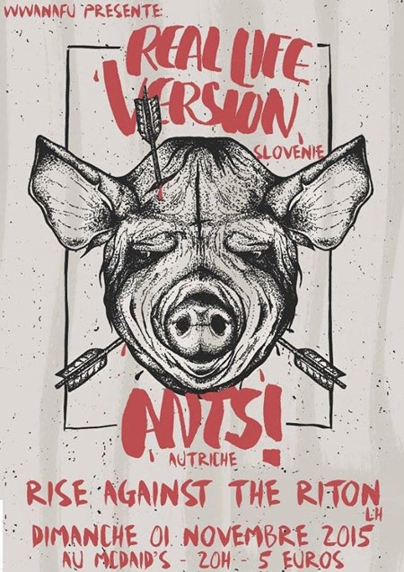 Real Life Version + Ants! + Rise Against The Riton au Mac Daid's le 01 novembre 2015 à Le Havre (76)