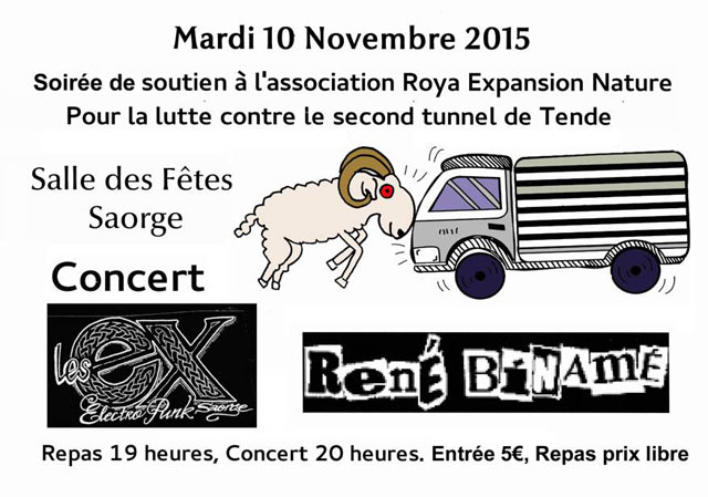 René Binamé + Les Ex à la Salle des Fêtes le 10 novembre 2015 à Saorge (06)