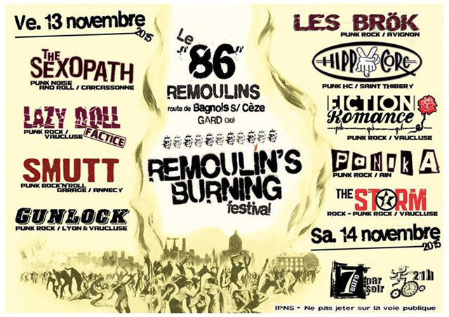 Remoulin's Burning Festival au 86 le 13 novembre 2015 à Remoulins (30)