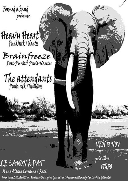 The Attendants + Brainfreeze + Heavy Heart au Canon à Pat le 13 novembre 2015 à Rezé (44)