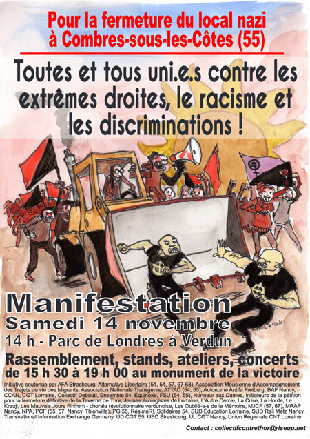 Toutes uni.e.s contre les extrêmes droites le 14 novembre 2015 à Verdun (55)