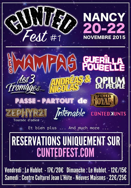 Cunted Fest / Jour 3 le 22 novembre 2015 à Nancy (54)