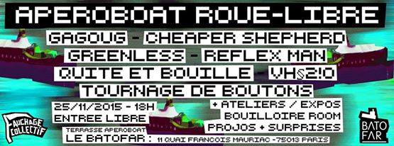 Apéroboat Roue-libre au Batofar le 25 novembre 2015 à Paris (75)