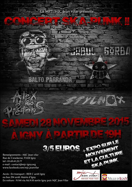 Concert Ska Punk le 28 novembre 2015 à Igny (91)