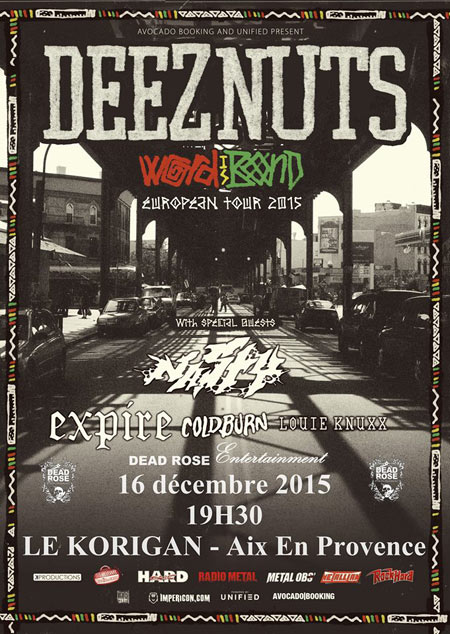 Deez Nuts + Nasty + Expire + Coldburn + Louie Knuxx au Korigan le 16 décembre 2015 à Luynes (13)