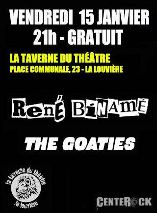 René Binamé + The Goaties à la Taverne du Théâtre le 15 janvier 2016 à La Louvière (BE)