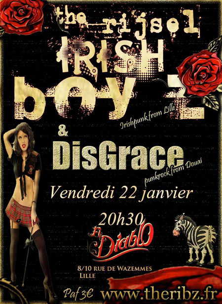 The Rijsel Irish boy'Z + Disgrace @ El Diablo le 22 janvier 2016 à Lille (59)